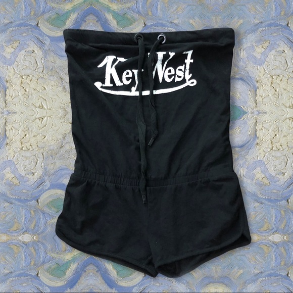 ambiance apparel Key West black romper - Picture 1 of 5